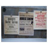 Three Vintage Poster Prints