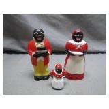 Black Americana Theme Salt & Pepper Shakers