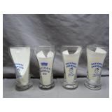Four National Premium Beer Glasses