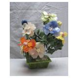 Jade Stone Flower Bonsai Sculpture