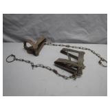 Iron Animal Trap with Chain and Closure