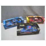 Three 1:24 Scale Die-Cast NASCAR Cars
