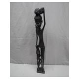 Hand-Carved Wood African Figurine