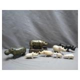 Hippo and Rhino Figurine Collection