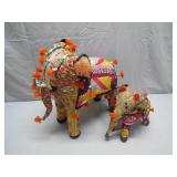 Embroidered Cotton Elephants