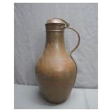 Copper Pitcher With Hinged Lid
