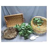 Charming Basket Set With Tools and Decor Greenery