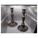 Pair of Silver on Copper Candlesticks