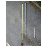 Two Fishing Nets With Handles