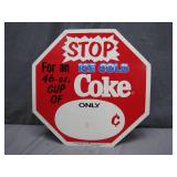 Double-Sided Coca-Cola STOP Sign