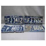 Quebec License Plates, 1965-1968
