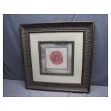 Framed Floral Artwork With Poppy Motif