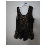 Gabriella Rocha Leopard Print Peplum Top