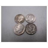 (4) 1940's Silver Roosevelt Dimes