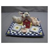 1996 Young's Inc. Farm-Themed Miniature Set