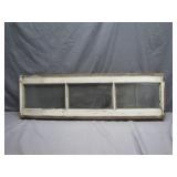 Three-Pane Wooden Window Frame
