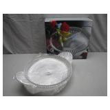 Mikasa Serving Bowl with Silver Accents