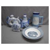 Blue and White Ceramic Decor Collection