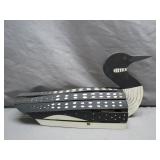 Carved Wooden Common Loon Decoy