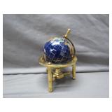 Miniature Blue Lapis Tabletop Globe