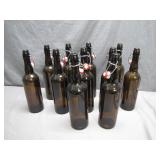 12 Swing Top Amber Bottles, 16 oz Each