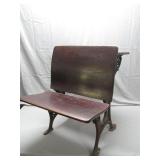 Early 20th-Century School Desk with Cast-Iron Base