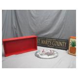 Eclectic Decor Lot Featuring St. Mary