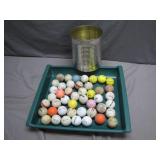 Newer and Vintage Mixed Golf Balls