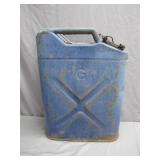 Blue Metal Jerry Can, Mid-20th Century