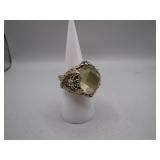 925 Marked Size 8 Floral Ring