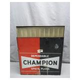 Champion Spark Plugs Metal Display Cabinet