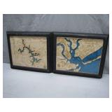 Framed Maps of Deep Creek & Charleston