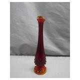 Fenton Amberina Hobnail Bud Vase