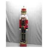 Tall Wooden Nutcracker King With Drum Base