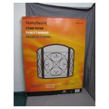 HomeBasix 3-Panel Fireplace Screen