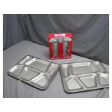 Budweiser Glasses and Mess Hall Trays