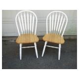 White and Wood Dining Chairs