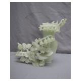 Carved Jadeite Vase with Floral Motif