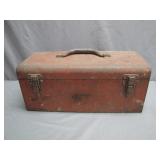 Rustic Metal Toolbox With Contents