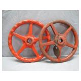 Metal Orange Water Well Wheels