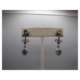 Beautiful 925 Marked Stone Dangle Earrings