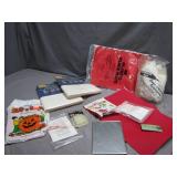 Craft Supplies Assortment With Plastic Mats