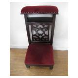 Solid Wood and Velvet Prayer Kneeler