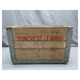 Suncrest Farms Wooden Crate With Metal Accents
