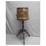 Wooden Ash Stand with Pedestal Base