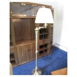 Brass Adjustable Swing-Arm Floor Lamp