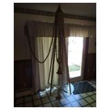 Macrame Hanging Glass Table with Woven Detailing