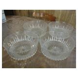 Four Pressed Glass Bowls