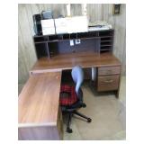 L-Shape Office Corner Desk with Hutch