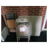 Folding Chairs and Table Ensemble